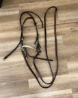 Nylon & Rawhide Noseband Bitless Bridle w/ Reins