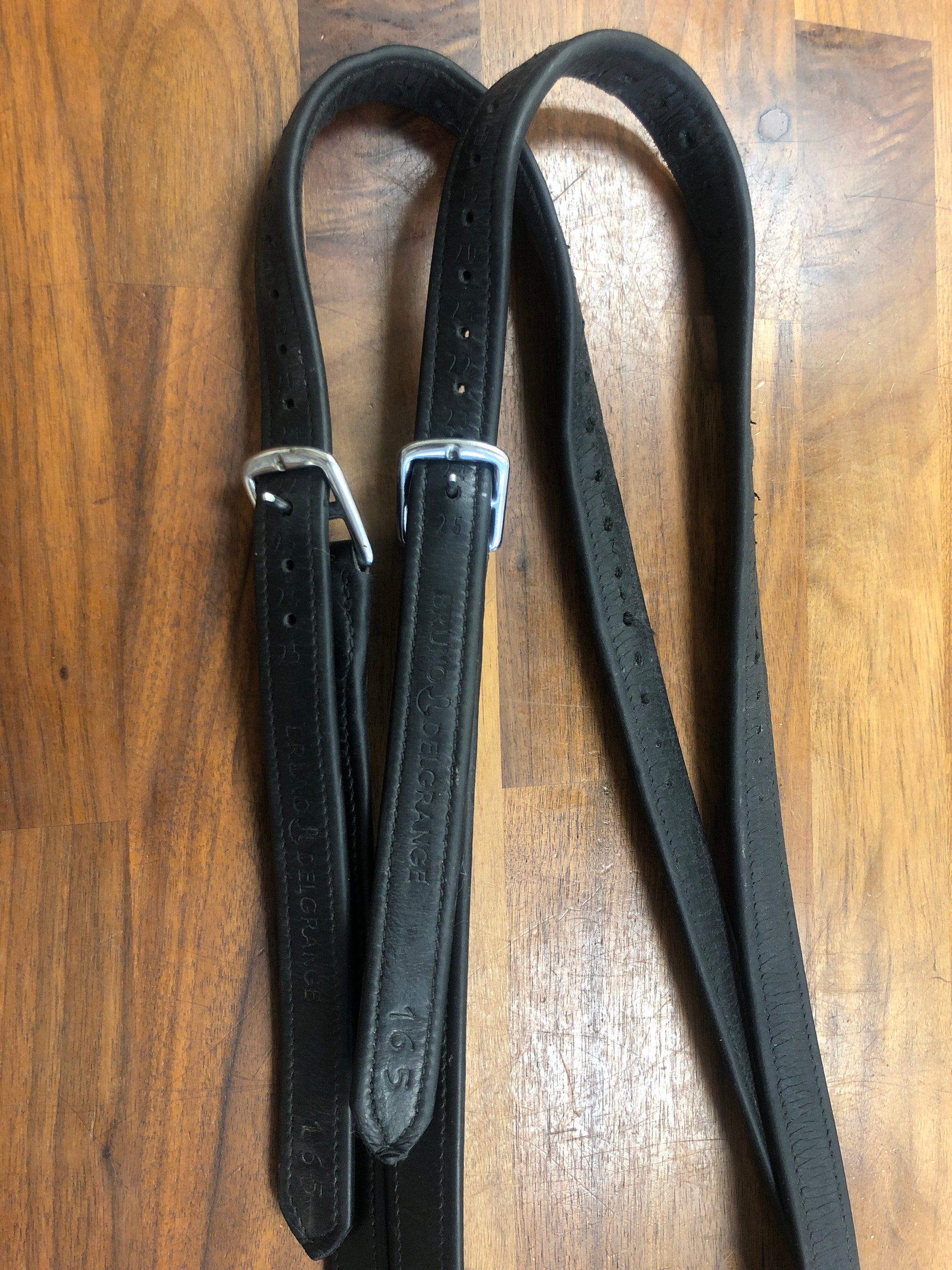 Fine Used Bruno Delgrange Stirrup Leathers, 165cm - Horse & Hound Tack Shop 