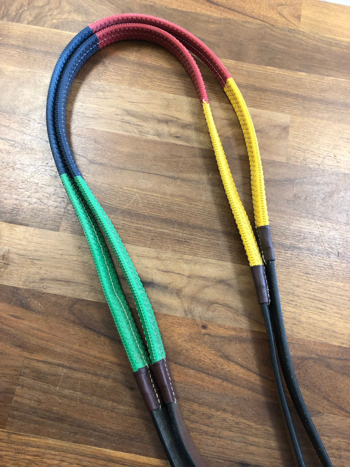 Multicoloured Rubber Grip Reins