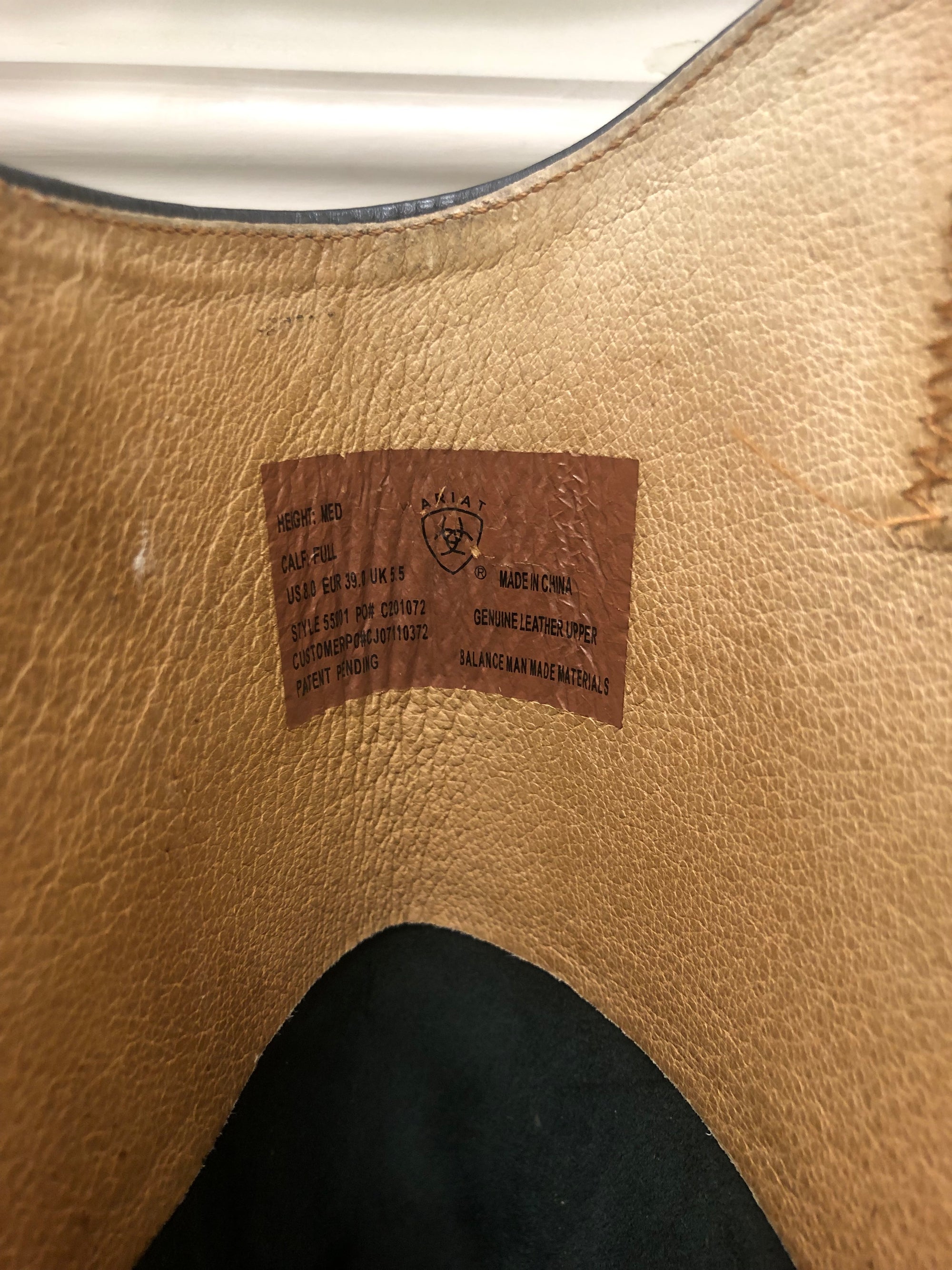 Ariat Leather Zip Up Tall Boots - 8R