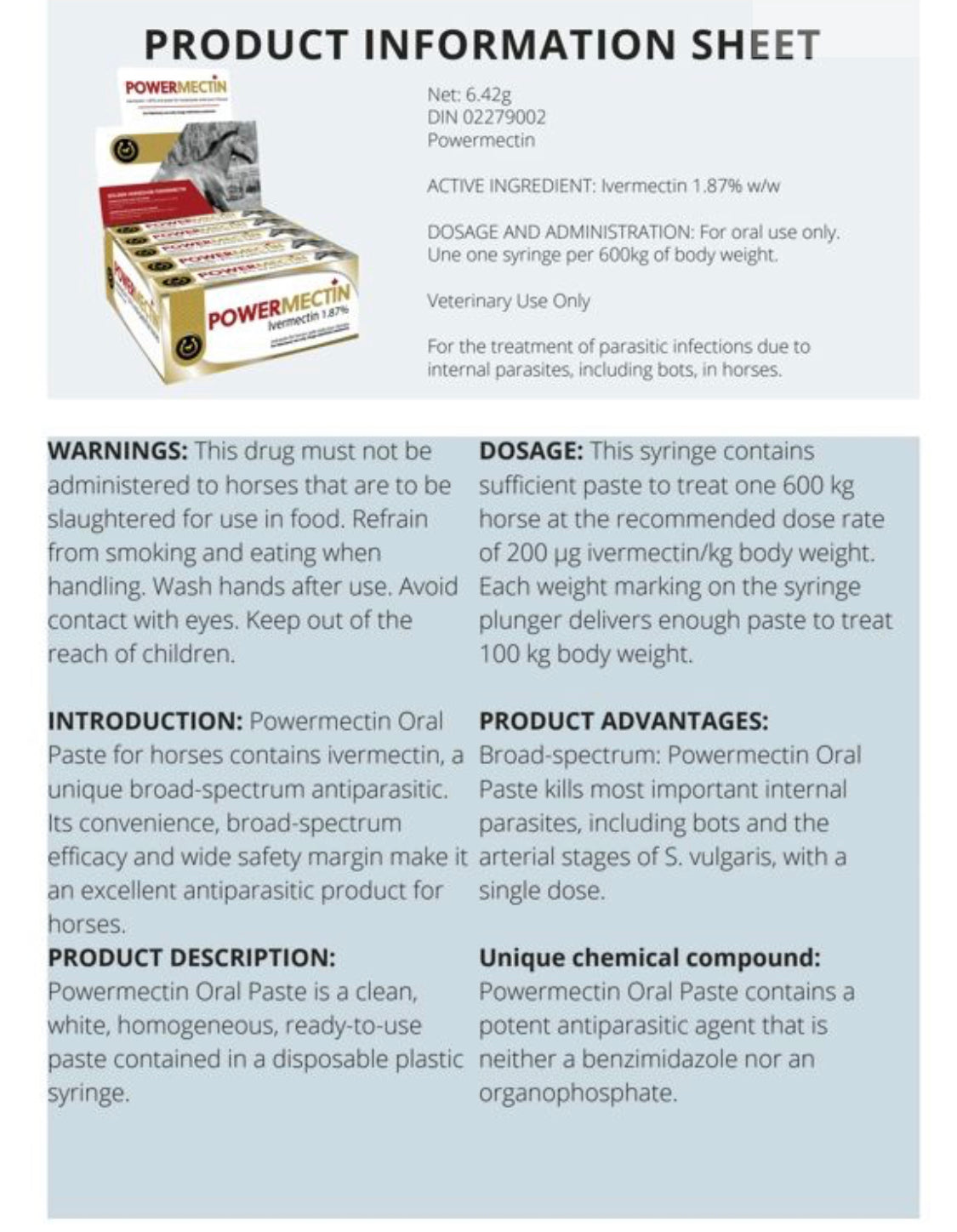 Powermectic Ivermectin Wormer - Horse & Hound Tack Shop 