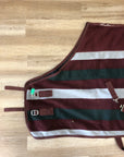 Shedrow Fleece Cooler - XL Burgundy/Green/Gray - Horse & Hound Tack Shop 