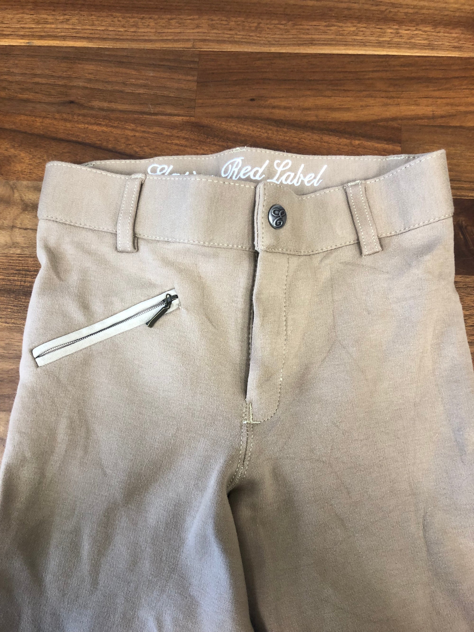 Elation Red Label Tan KP Breeches - Kids 10