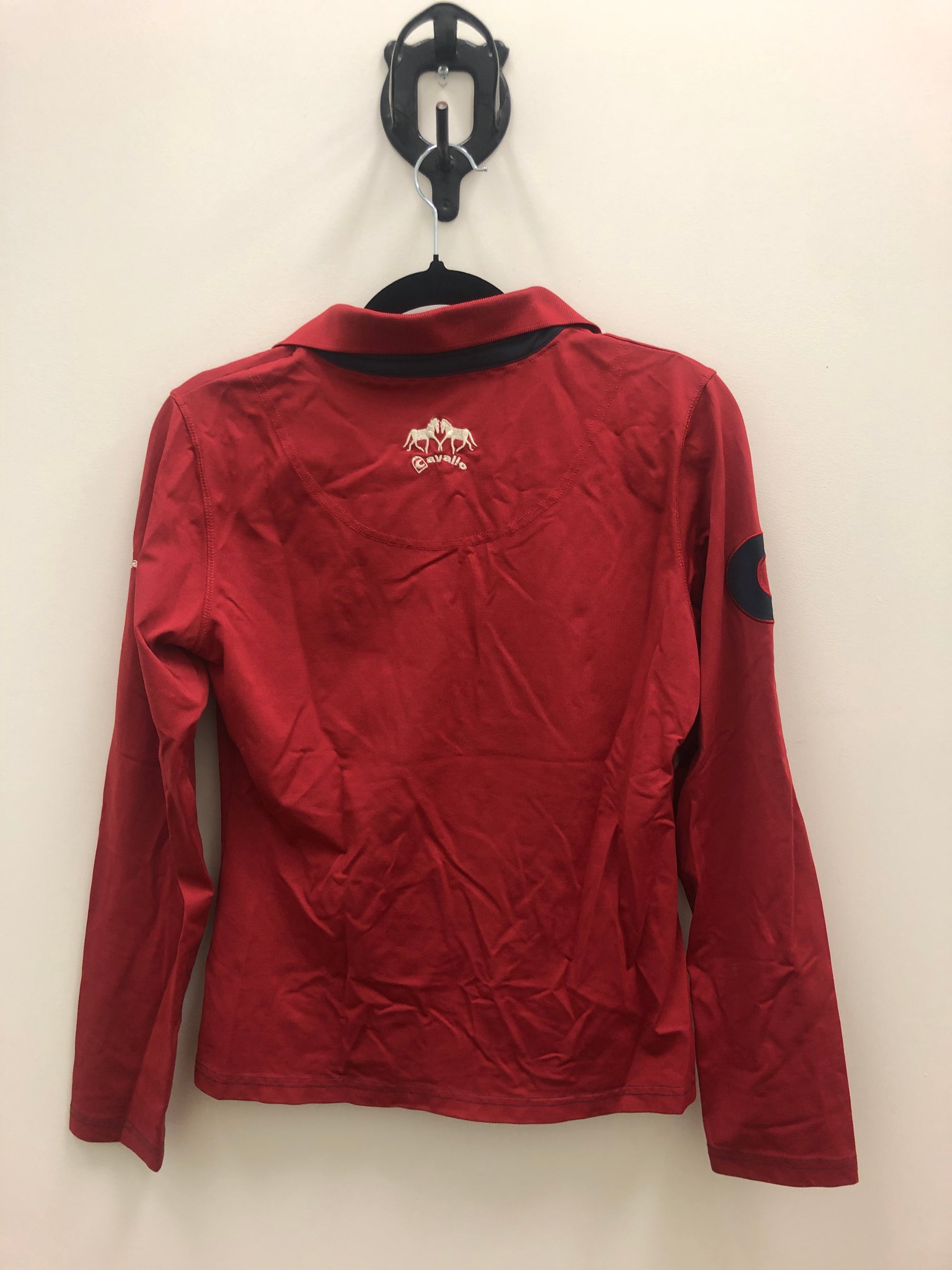 Cavallo Long Sleeve Polo Red &amp; Navy - XXL (fits small)