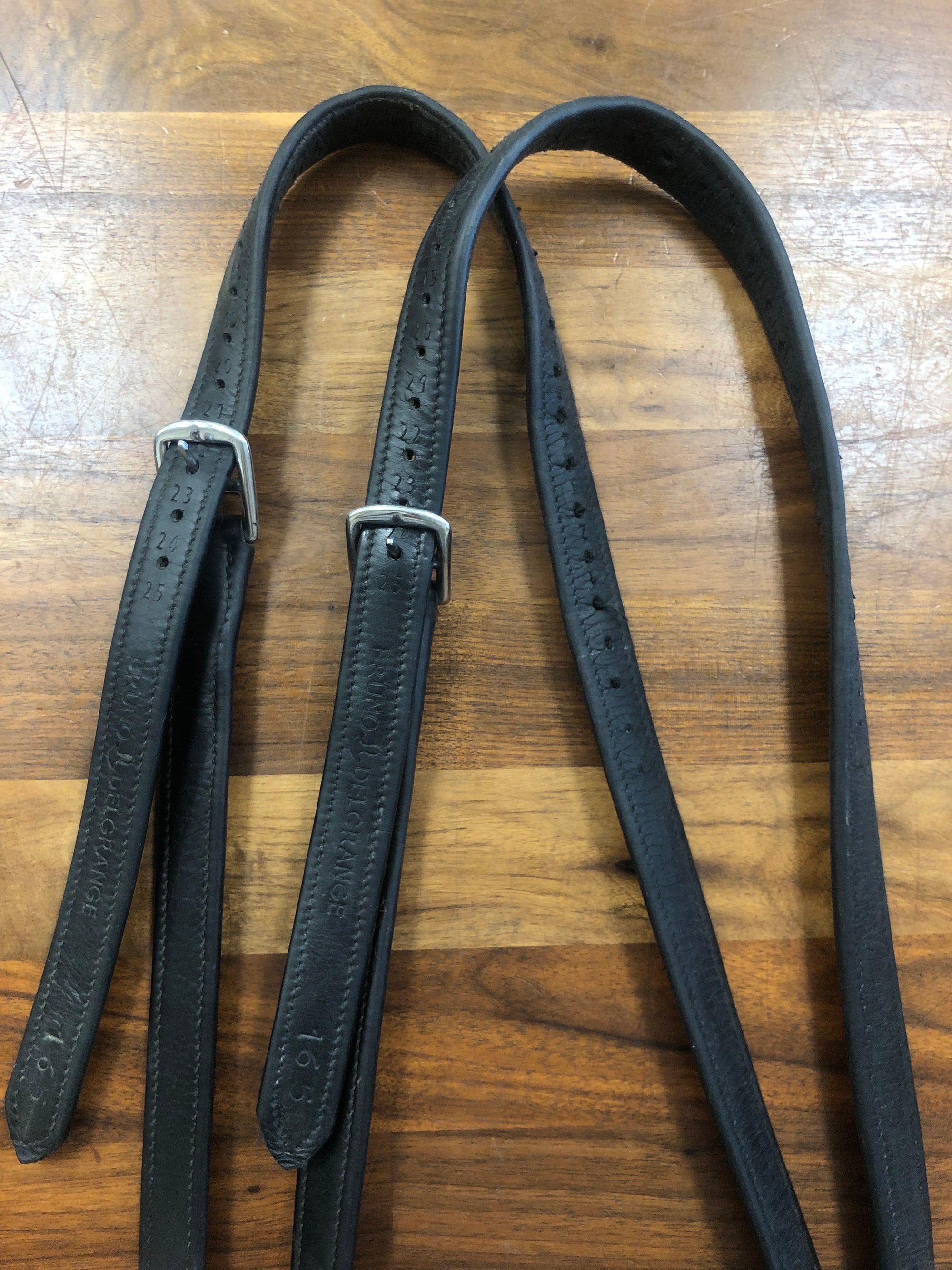 Fine Used Bruno Delgrange Stirrup Leathers, 165cm - Horse & Hound Tack Shop 