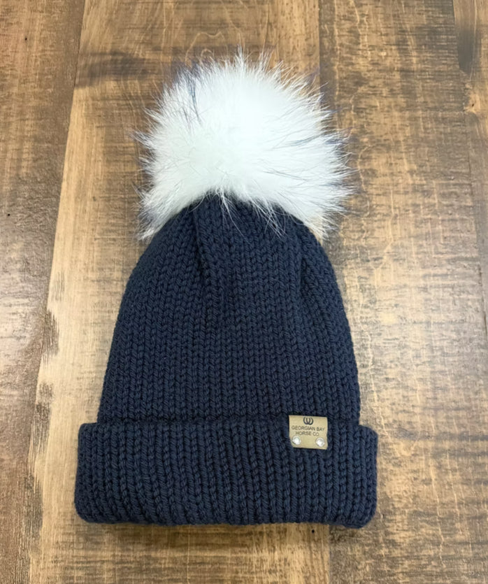 Georgian Bay Horse Co. Slouchy Pom Knit Hat - Horse & Hound Tack Shop 