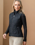 AA Neve Monogram Quilted Vest Black