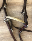 Nylon & Rawhide Noseband Bitless Bridle w/ Reins