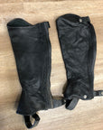 Can-Pro Black Leather Half Chaps - L