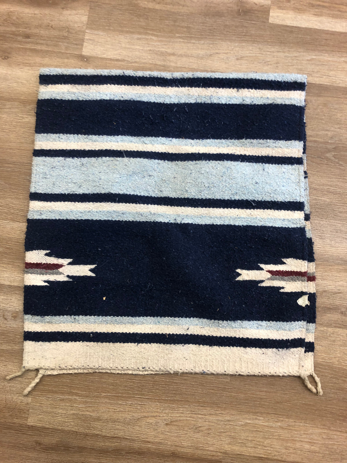 Western Saddle Blanket - Blue/Navy/White