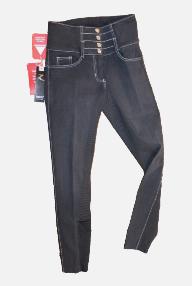 NWT Horze Liza Women’s Denim Silicone FS Breech - 32