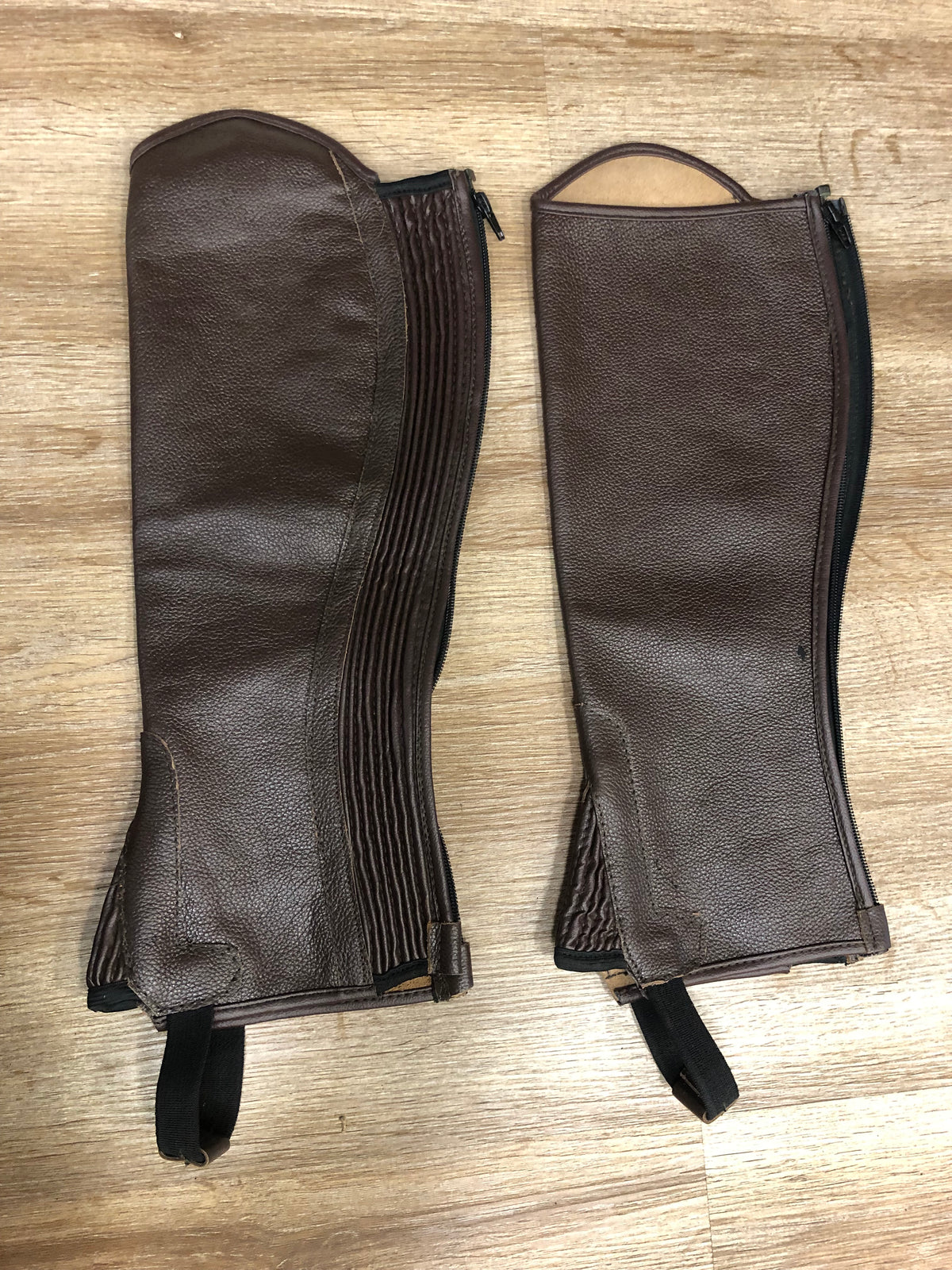 Brown Leather Half Chaps