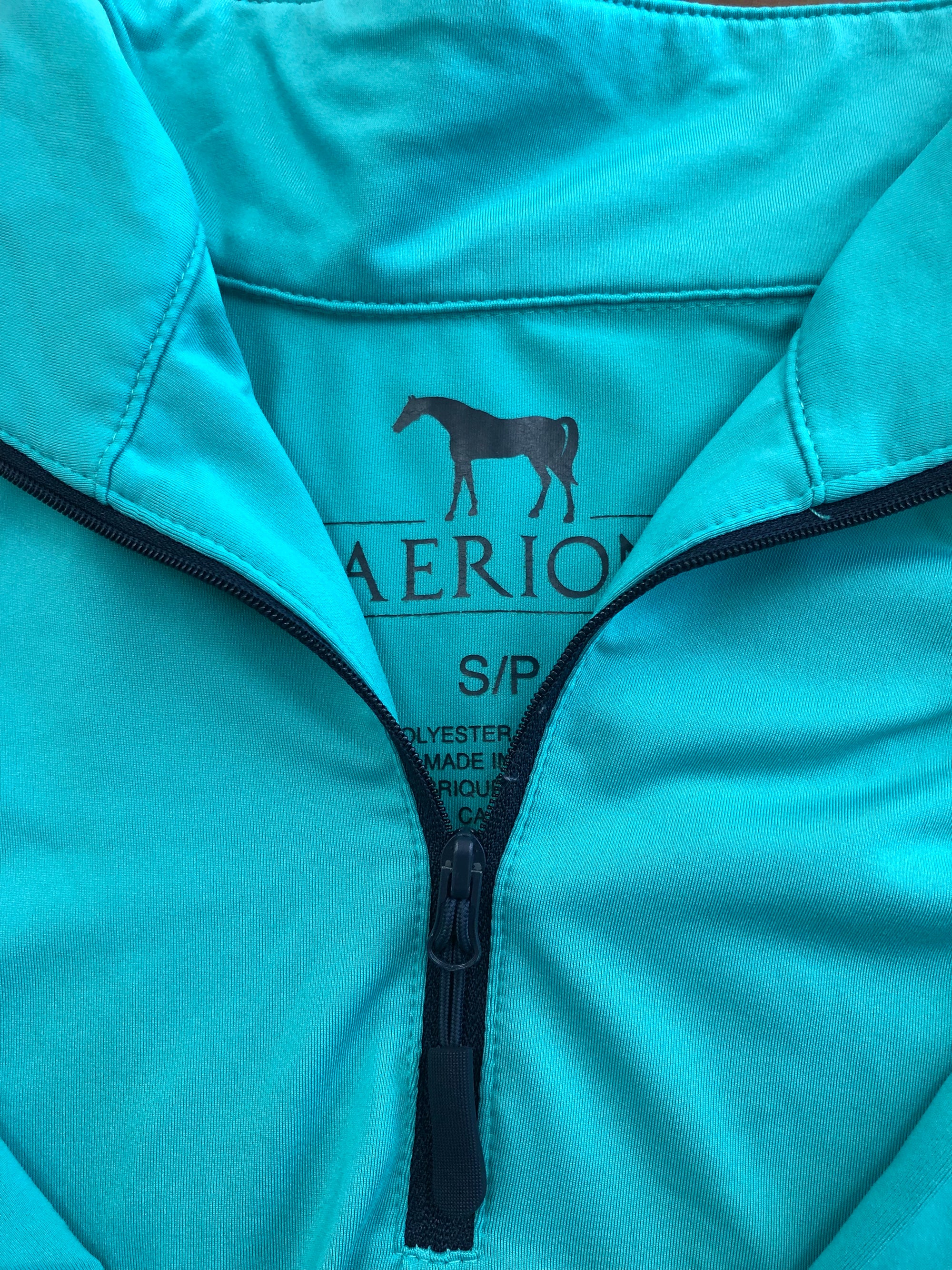 Aerion Teal Long Sleeve 1/4 Zip - S