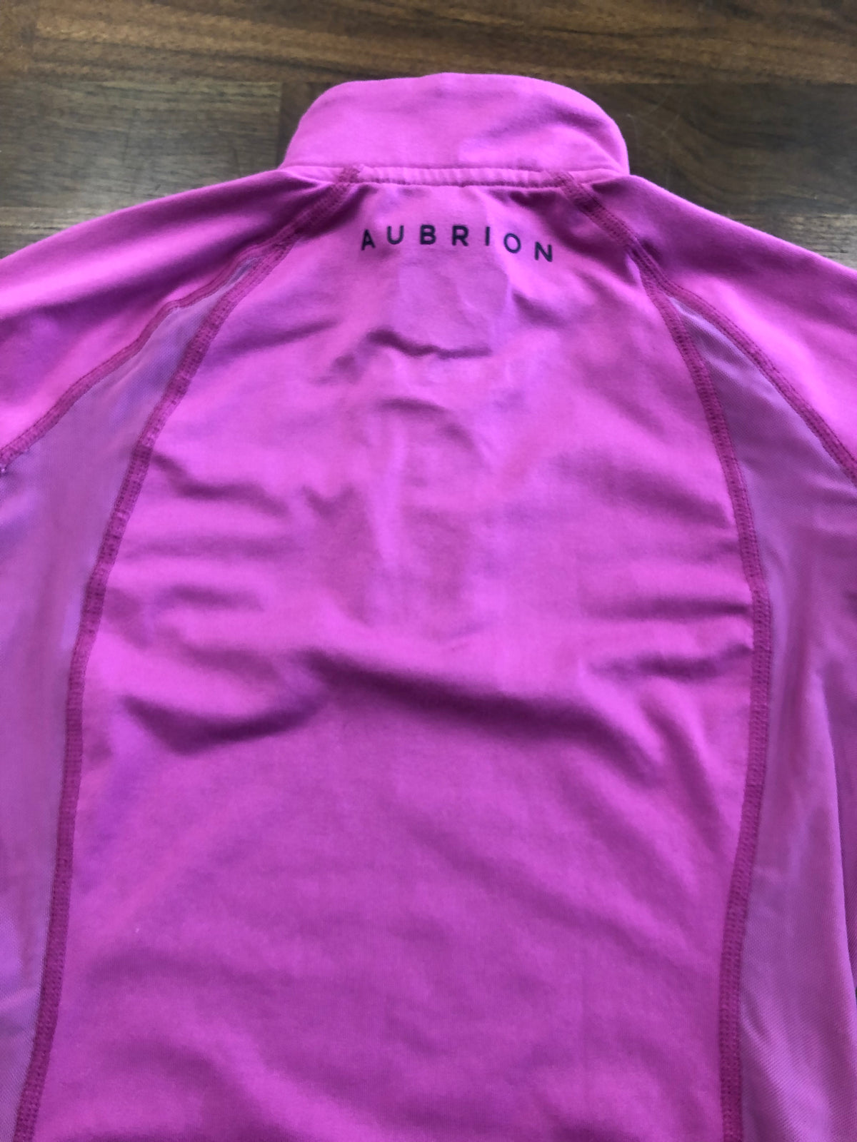 Kids Aubrion 1/4 Zip Long Sleeve - Hot Pink