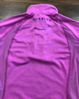 Kids Aubrion 1/4 Zip Long Sleeve - Hot Pink