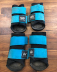 Set of 4 Woof Wear Black/Blue Brush Boots - Pony