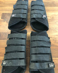 Set of 4 Woof Wear Black Brush Boots - M & L