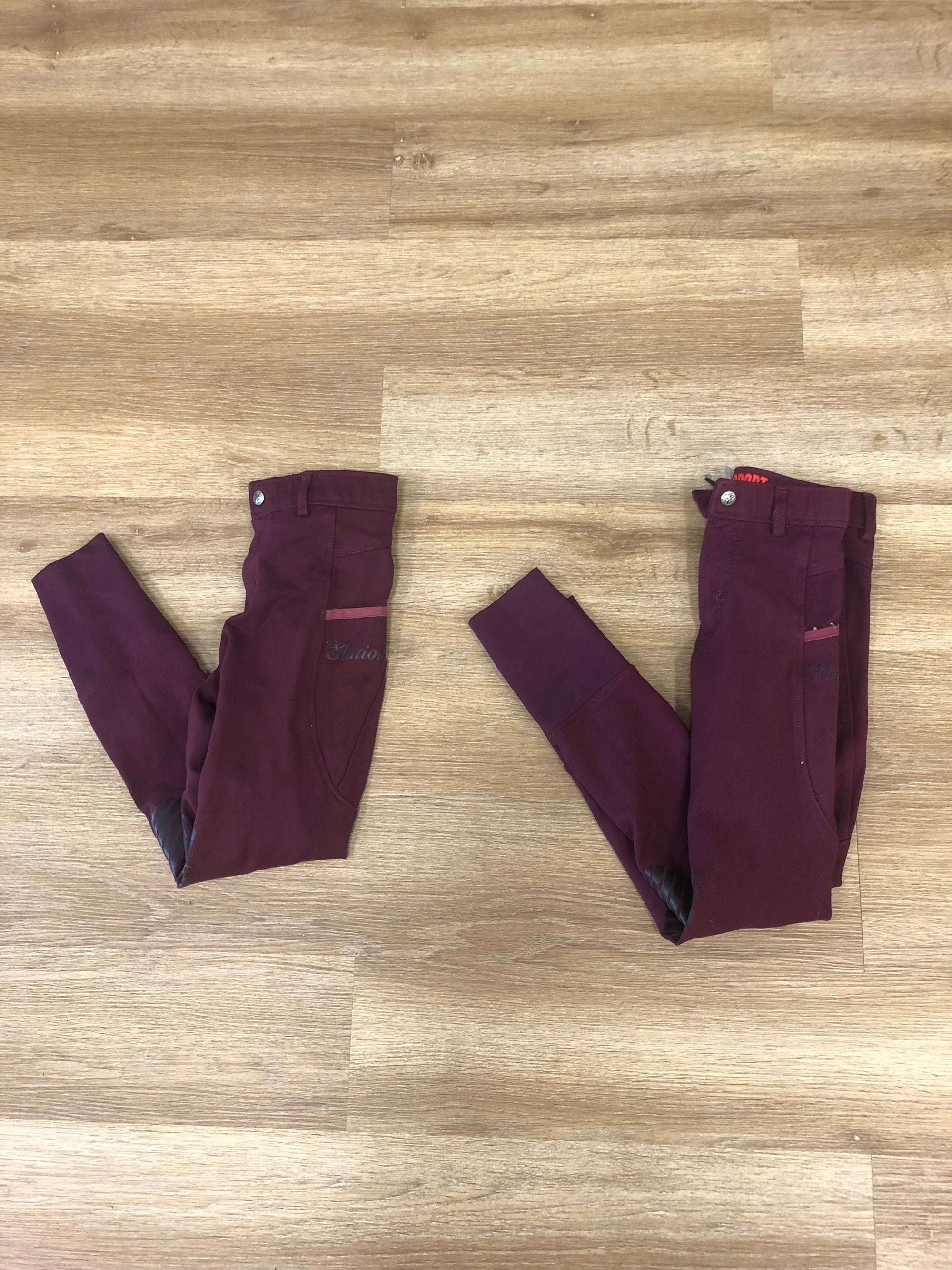 Kids Elation Red Label Burgundy KP Breech - size 12