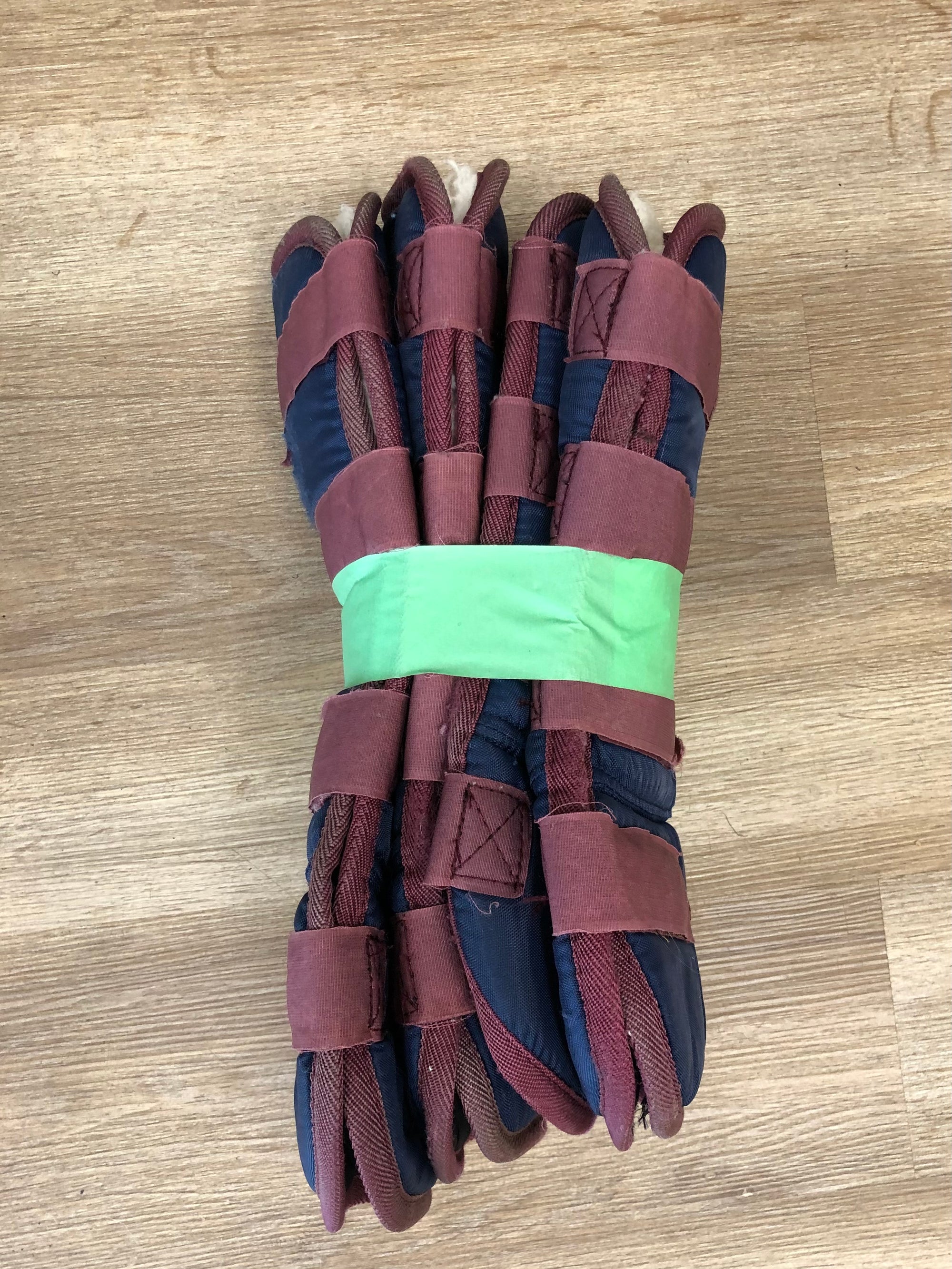 Navy/Burgundy Shipping Boots - Pony