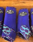 Set of 4 Professional’s Choice VenTech Purple/Teal Leopard Print Boots - S
