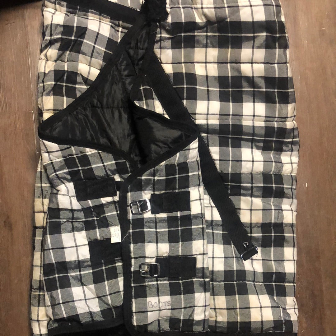 Fine Used Shedrow Plaid Stable Blanket