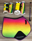 Rainbow Saddle Pad, Brushing Boots, & Bat (sold together or separately) - Horse & Hound Tack Shop 