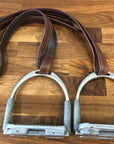 MDC Flex Stirrup Irons 4 3/4” w/ Brown 56” Leathers