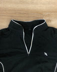 Black Back On Track Quarter Zip Polo - XL