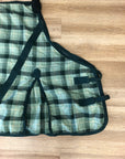 Green Plaid Cotton Stable Sheet - 80”