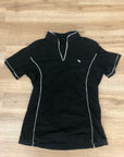 Black Back On Track Quarter Zip Polo - XL