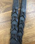 Brown Laced Leather Clip-On Reins