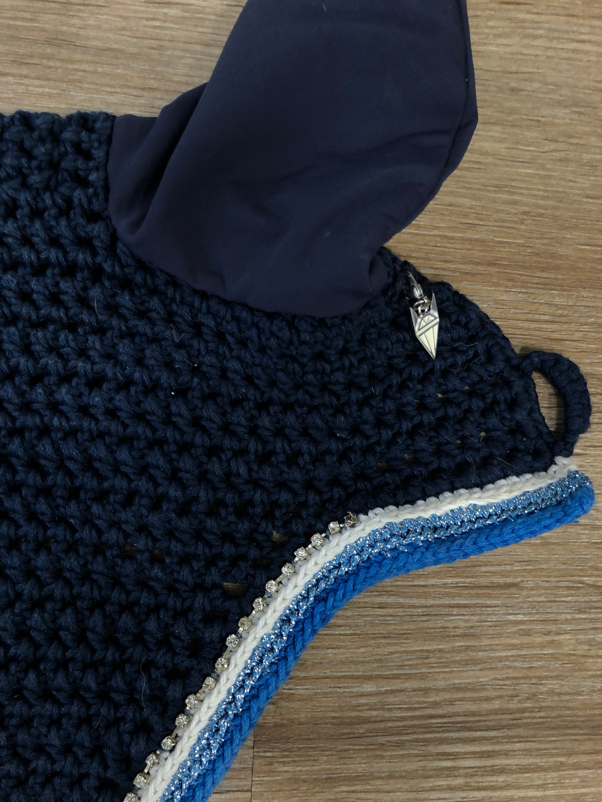 De La Coeur Bonnet Navy w/ Blue Gems - Horse &amp; Hound Tack Shop 