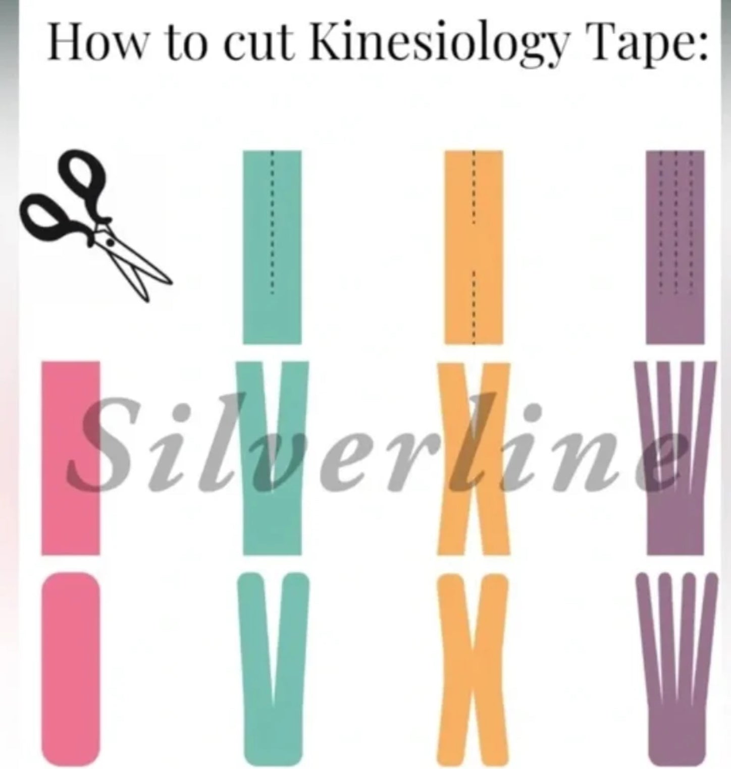 SilverLine Kinesiology Tape Self Cut - 4 Pack - Horse & Hound Tack Shop 