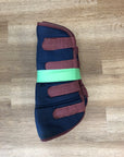 Navy/Burgundy Shipping Boots - Pony