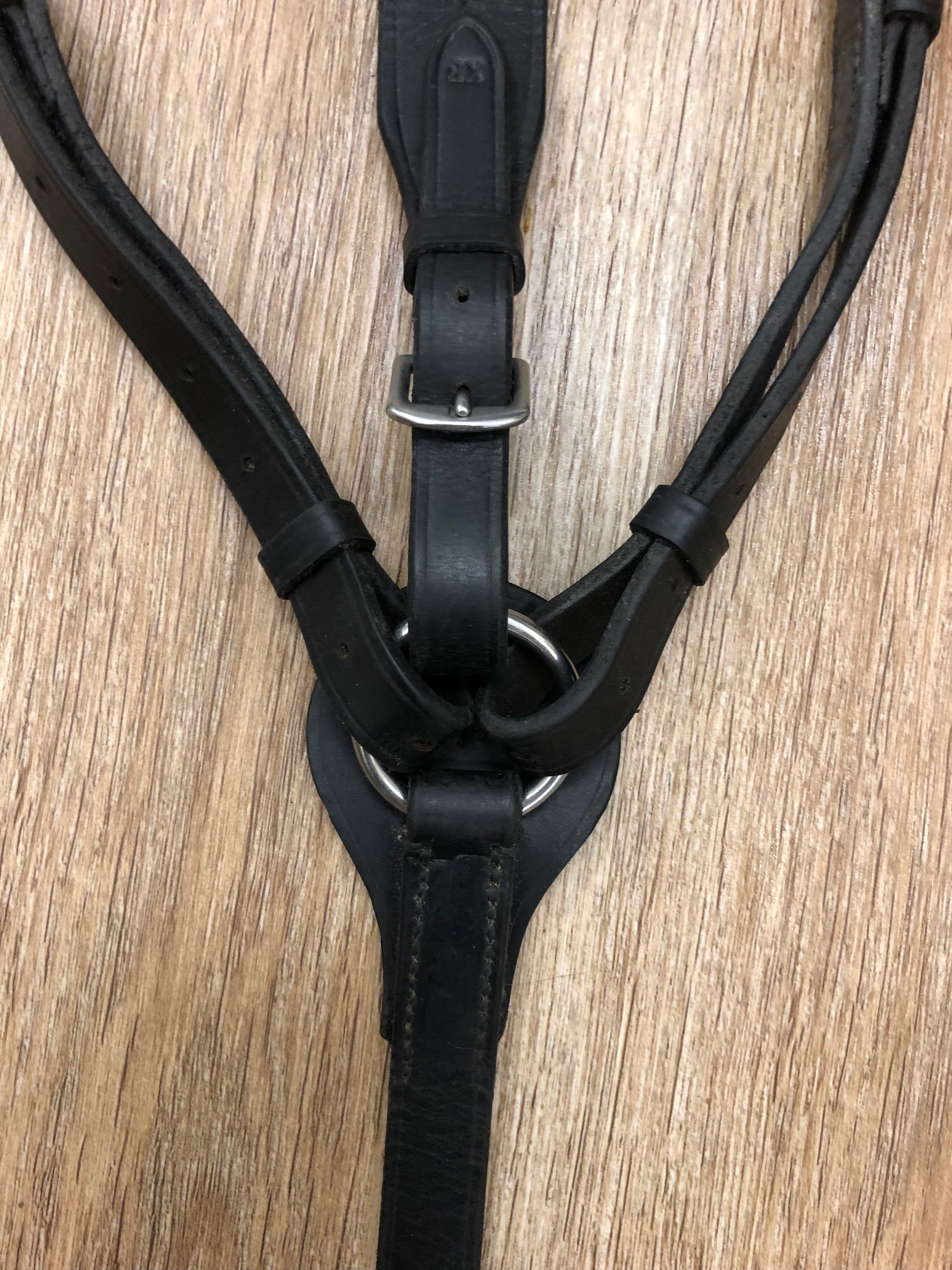 Black Leather Breastplate w/ Running Martingale - XF