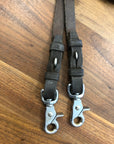 Brown Laced Leather Clip-On Reins