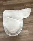 Dressage Shaped White Fleece Pad - Full