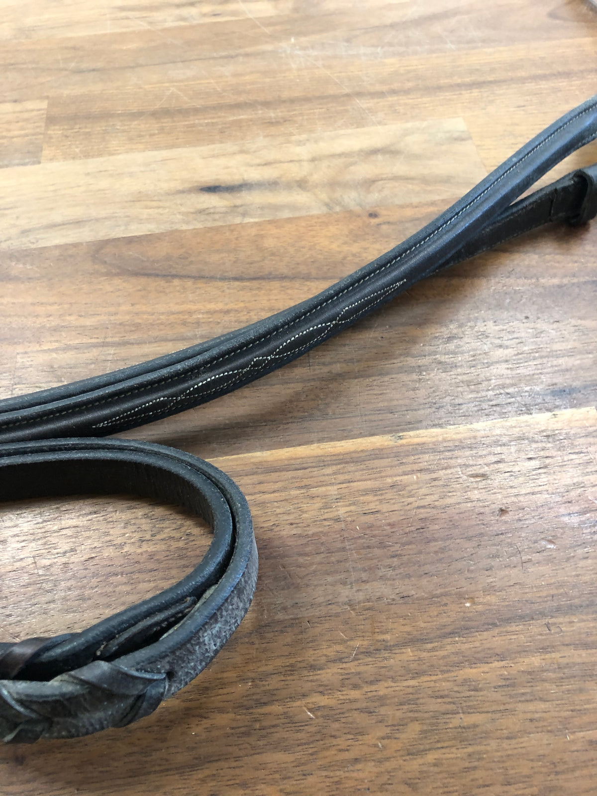 Brown Leather Laced Reins