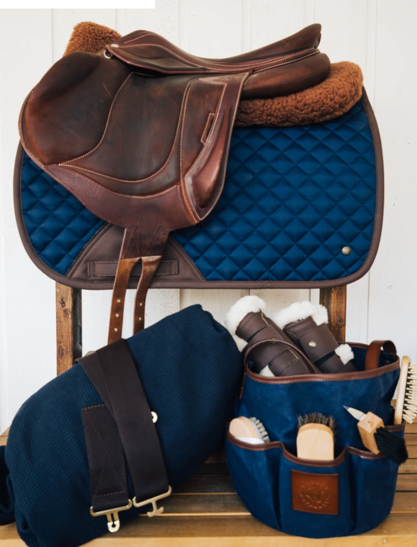 Sixteen Cyprus Wax Grooming Bag - Indigo - Horse & Hound Tack Shop 