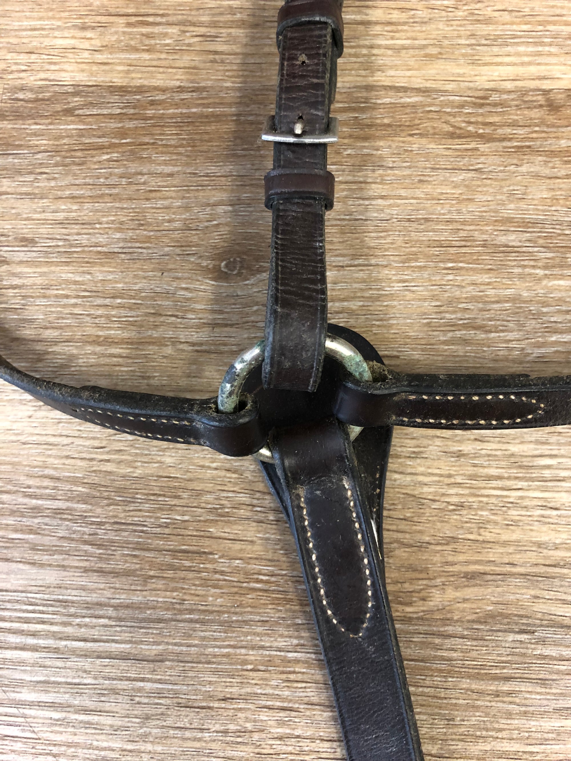 Brown Leather Breastplate w/ Running Martingale Attachment
