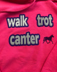 “Walk Trot Canter” Hoodie - Pink/Medium