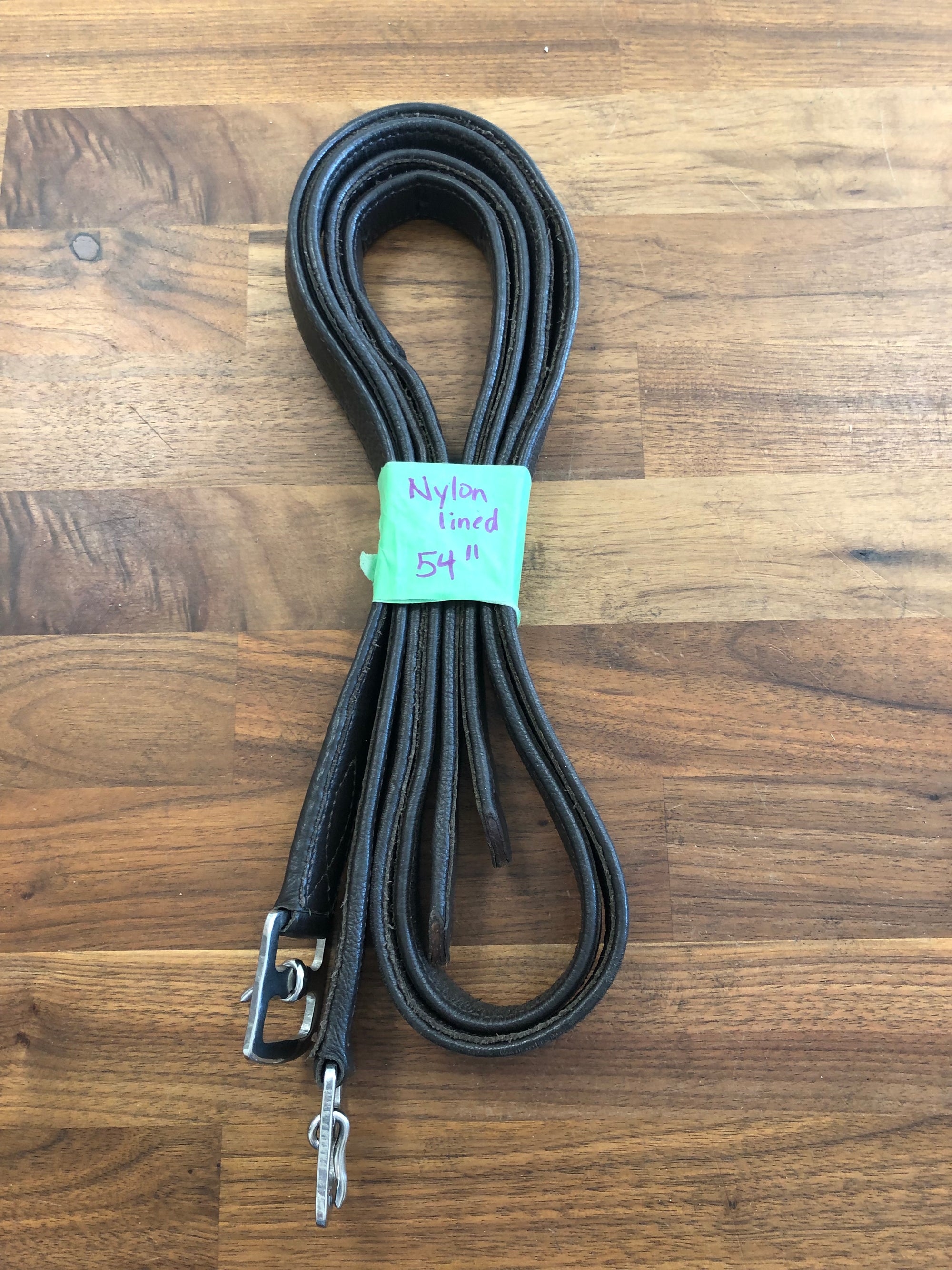 Brown Nylon Lined Stirrup Leathers - 54”