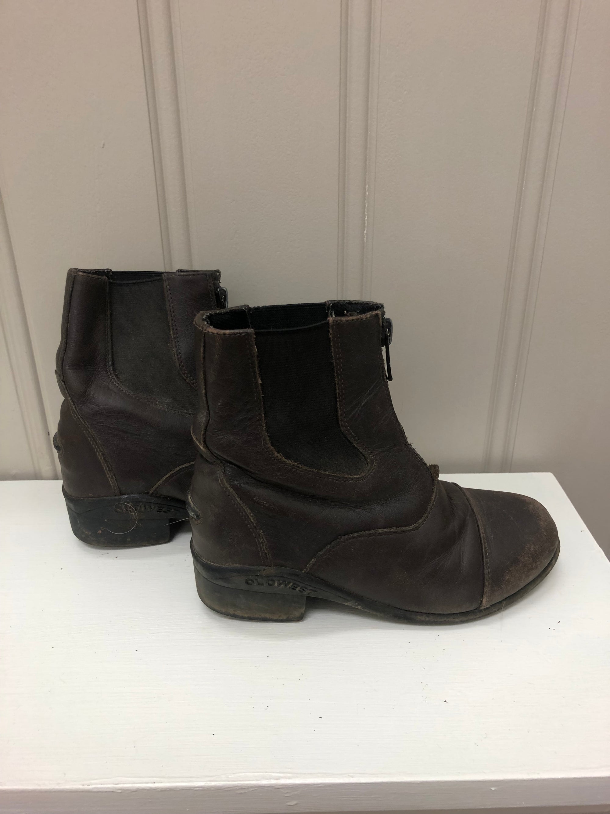Kids Old West Zip Up Paddock Boot - 11