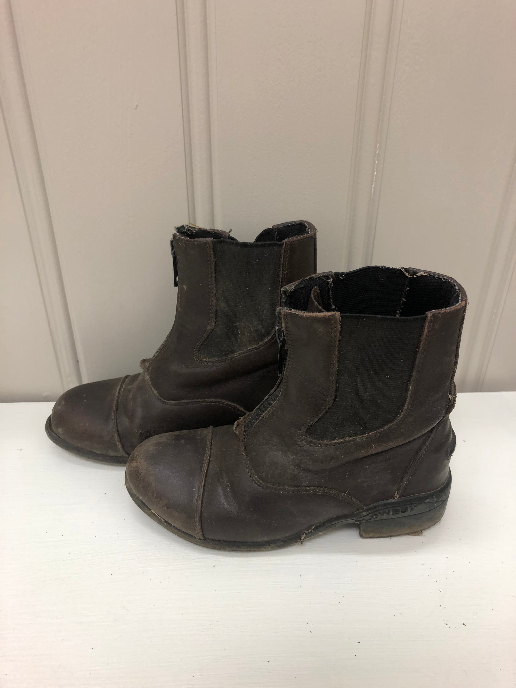 Kids Old West Zip Up Paddock Boot - 10.5