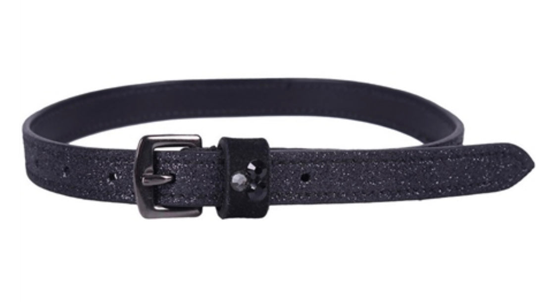 QHP Black Shimmer Spur Straps - Horse & Hound Tack Shop 