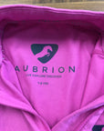 Kids Aubrion 1/4 Zip Long Sleeve - Hot Pink