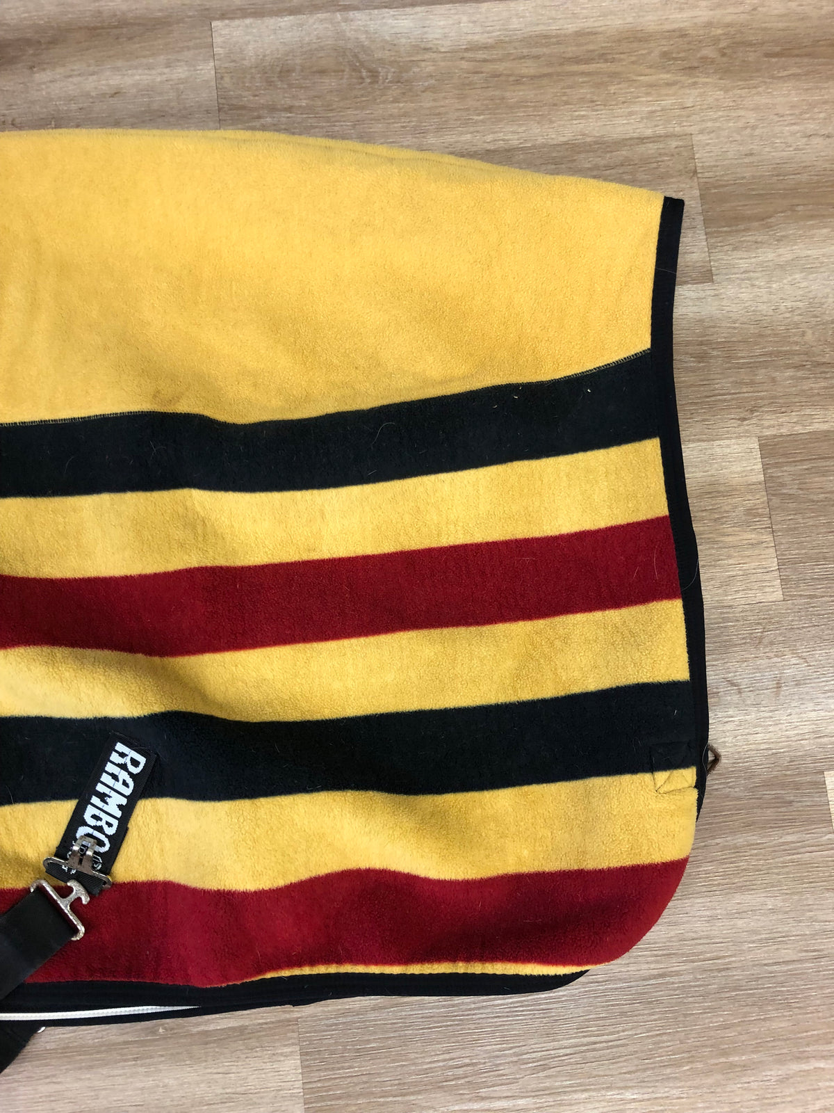Rambo Deluxe Fleece Gold/Red/Black - 60” - Horse &amp; Hound Tack Shop 