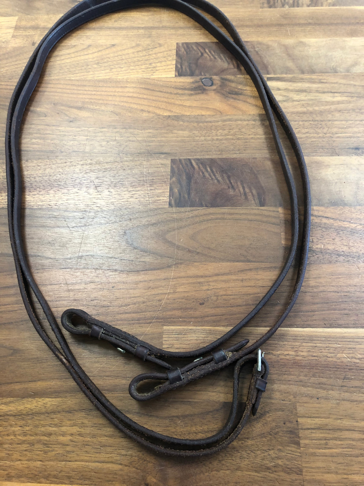 Brown Leather Curb Reins