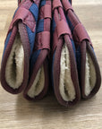 Navy/Burgundy Shipping Boots - Pony