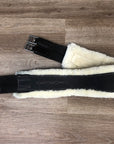 Mondega Fuzzy Leather Girth Dark Brown/Natural - 50”